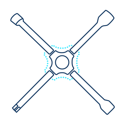 Outils de parc - icône de garantie et de service.