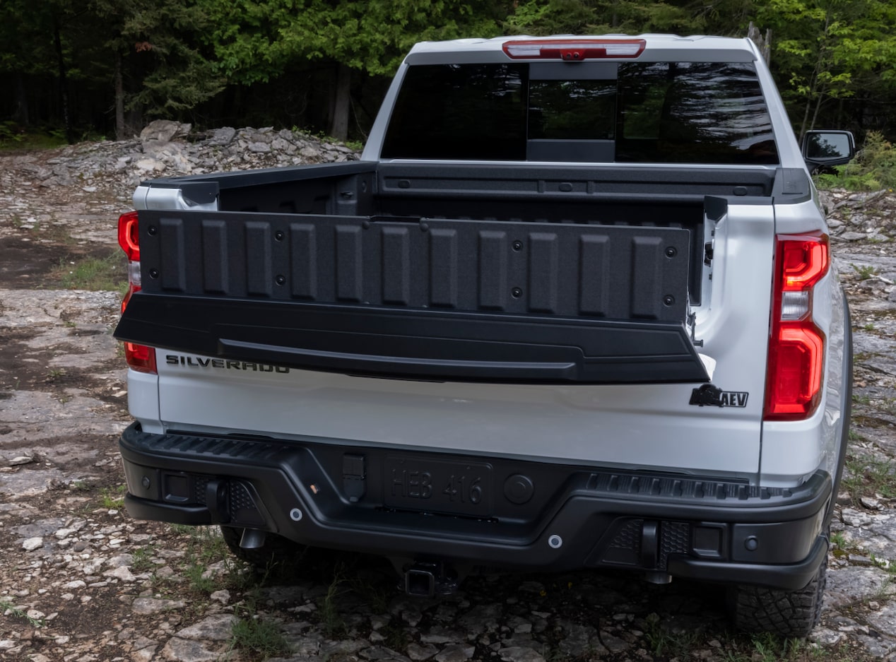 Back view of the tailgate on a GM Fleet vehicle.