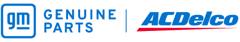 Logos of GM Genuine Parts and ACDelco.