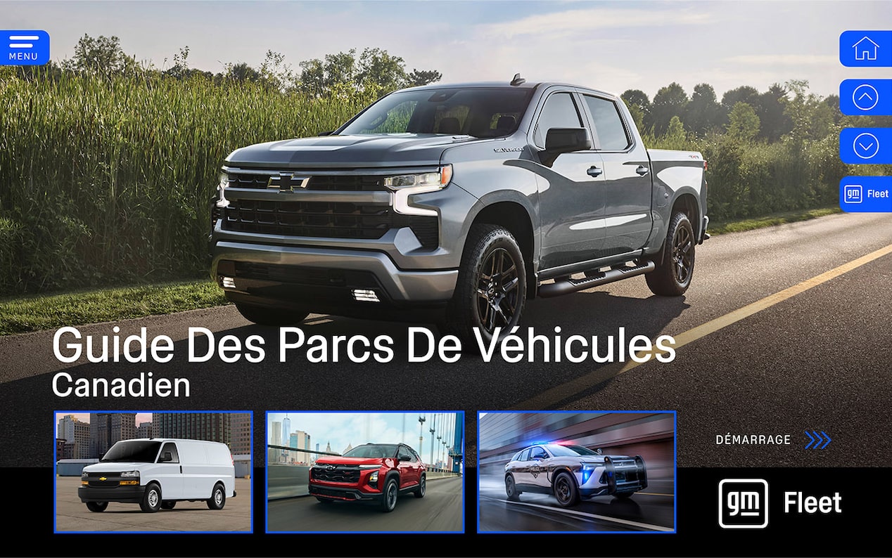 Un collage de véhicules Parcs GM pour le Guide des parcs et ressources.