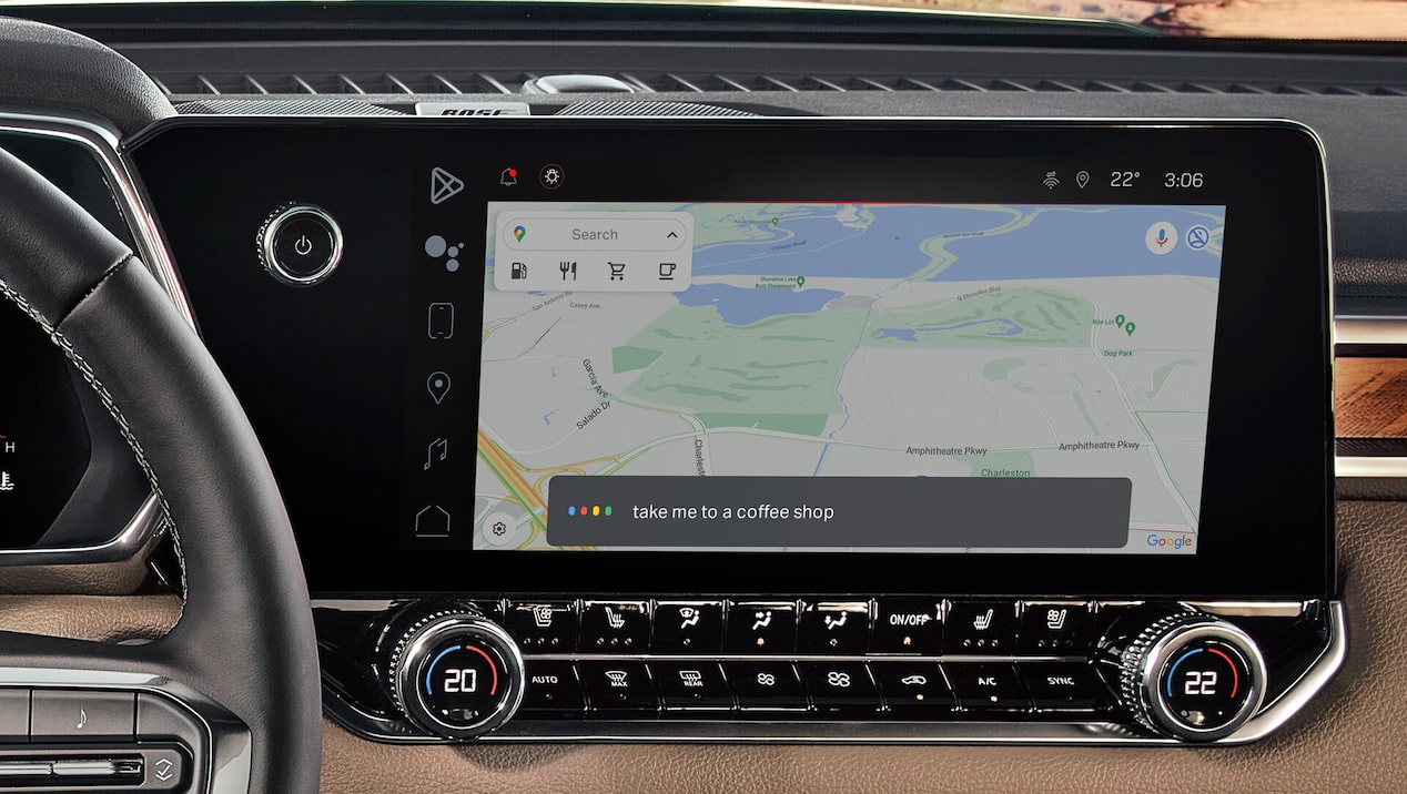Infotainment system inside a GM Fleet vehicle.